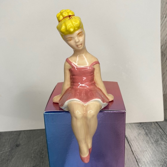 Hand Crafted Other - Vintage Signed July 1977 Ballerina Beauty Pink Dress Shoes Statue